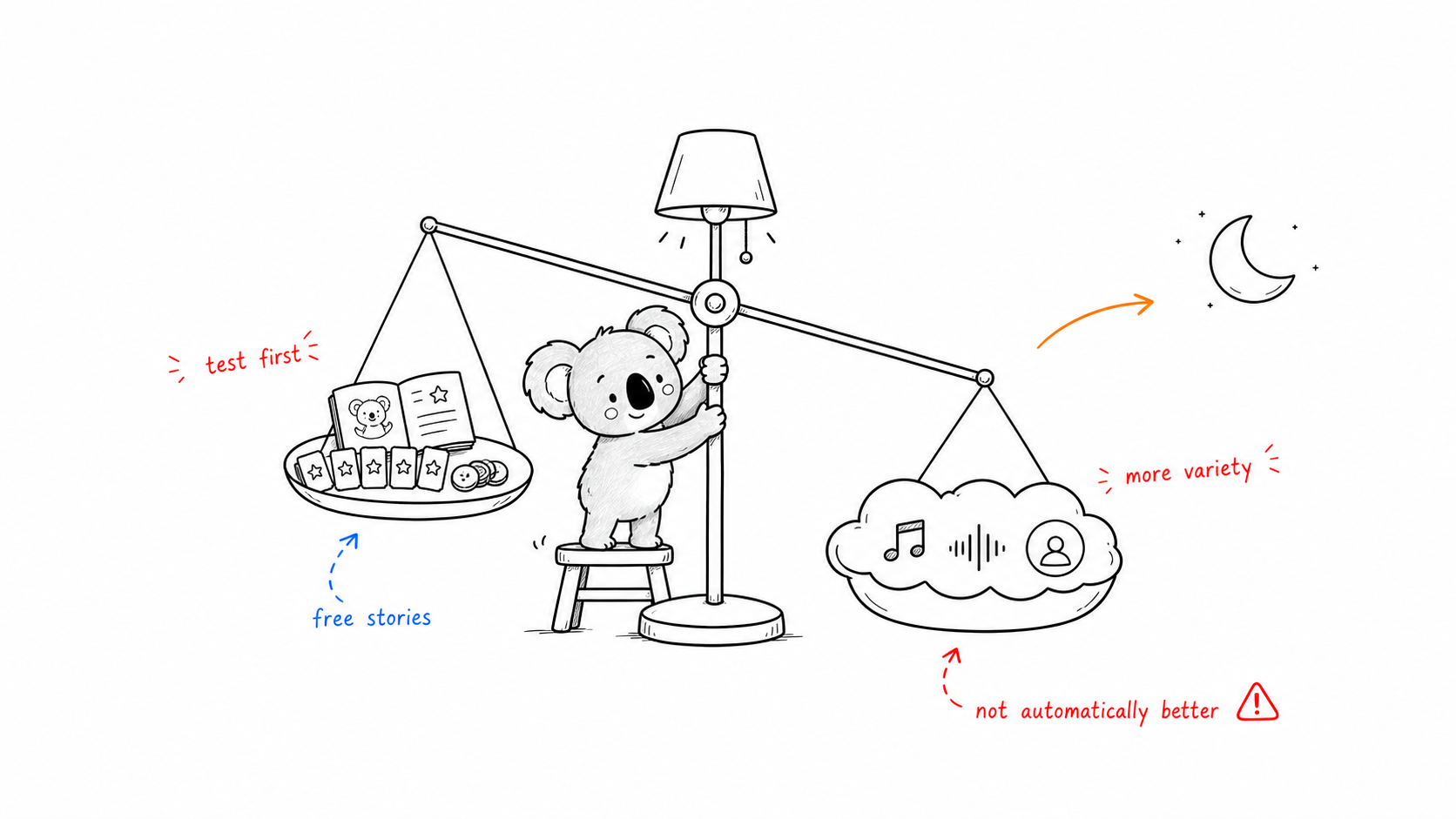 Testing the bedtime habit before choosing a larger library